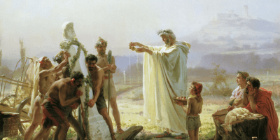 'The Consecration of the Herm'. Fyodor Bronnikov, 1874.