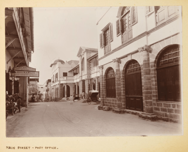 Main Street, Post Office. Winterton Collection of East African Photographs, Melville J. Herskovits Library of African Studies, Northwestern University, Evanston. Object 56-2-9. http://hdl.handle.net/2166.DL/inu-wint-56-2-9.