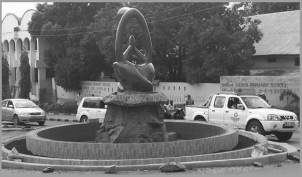 A Picture of a Sculpture Erected by the Sikh community To Mark their 100 Years in Kisumu Town Source: Daily Nation, 6th February, 2014.