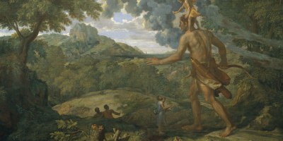 Blind Orion Searching for the Rising Sun by Nicolas Poussin, 1658, Oil on canvas